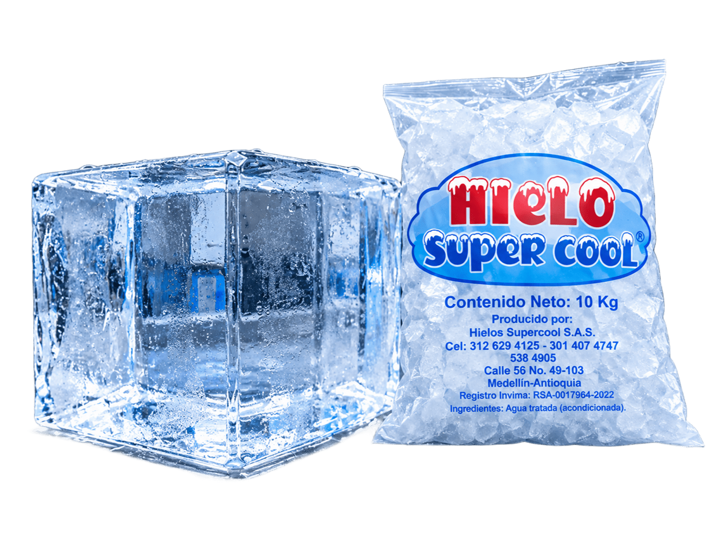 Bloque de Hielo 50 kg Hielo Super Cool