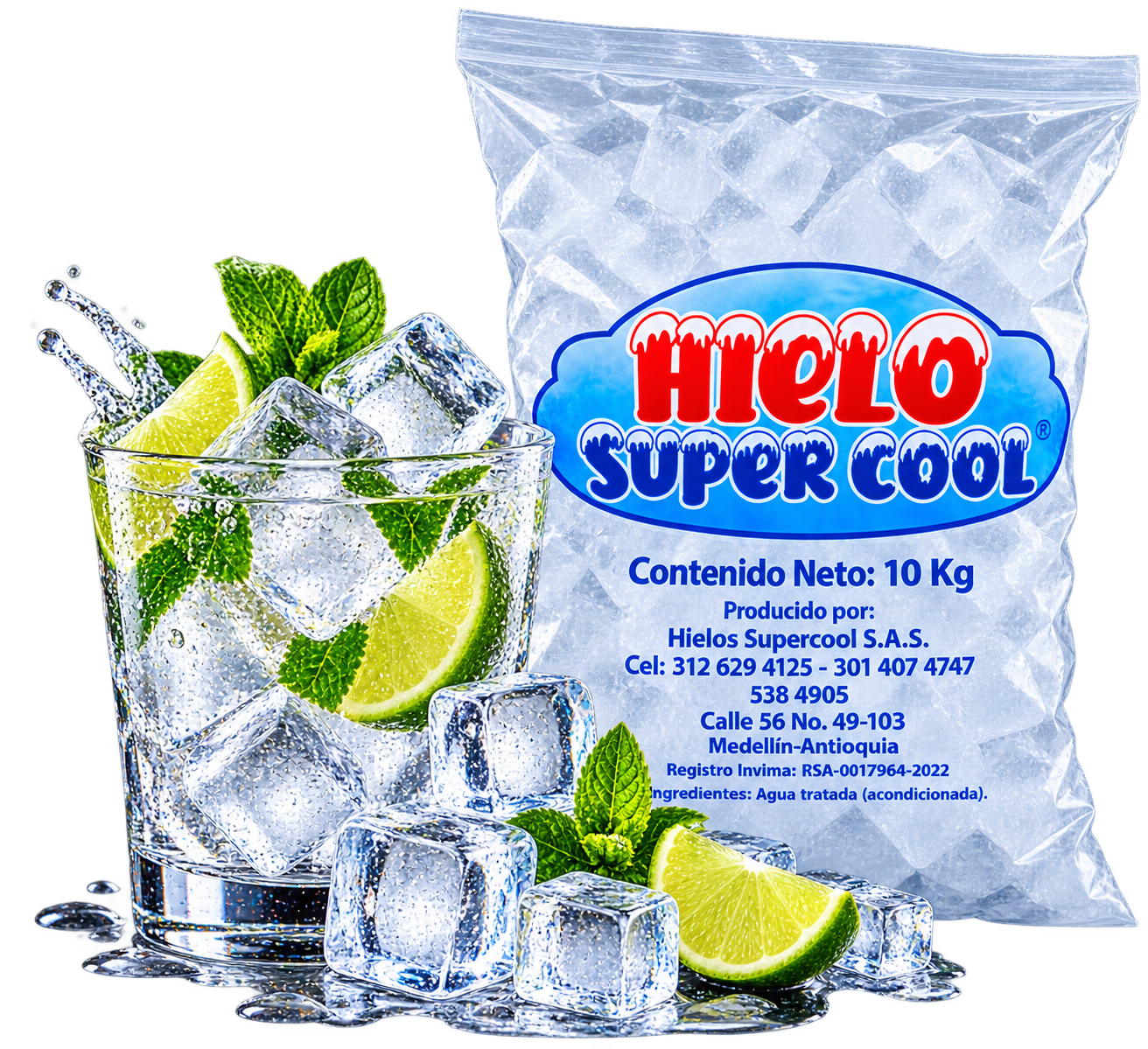 Cubos de Cristal Hielo Super Cool