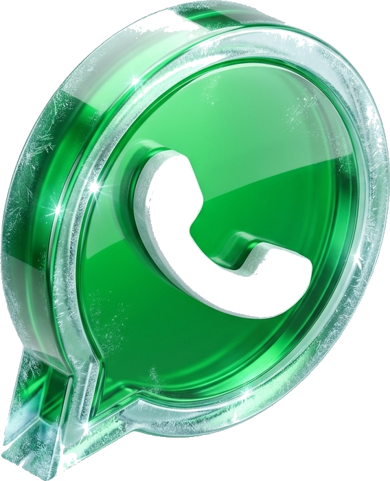 WhatsApp 3D de Hielo